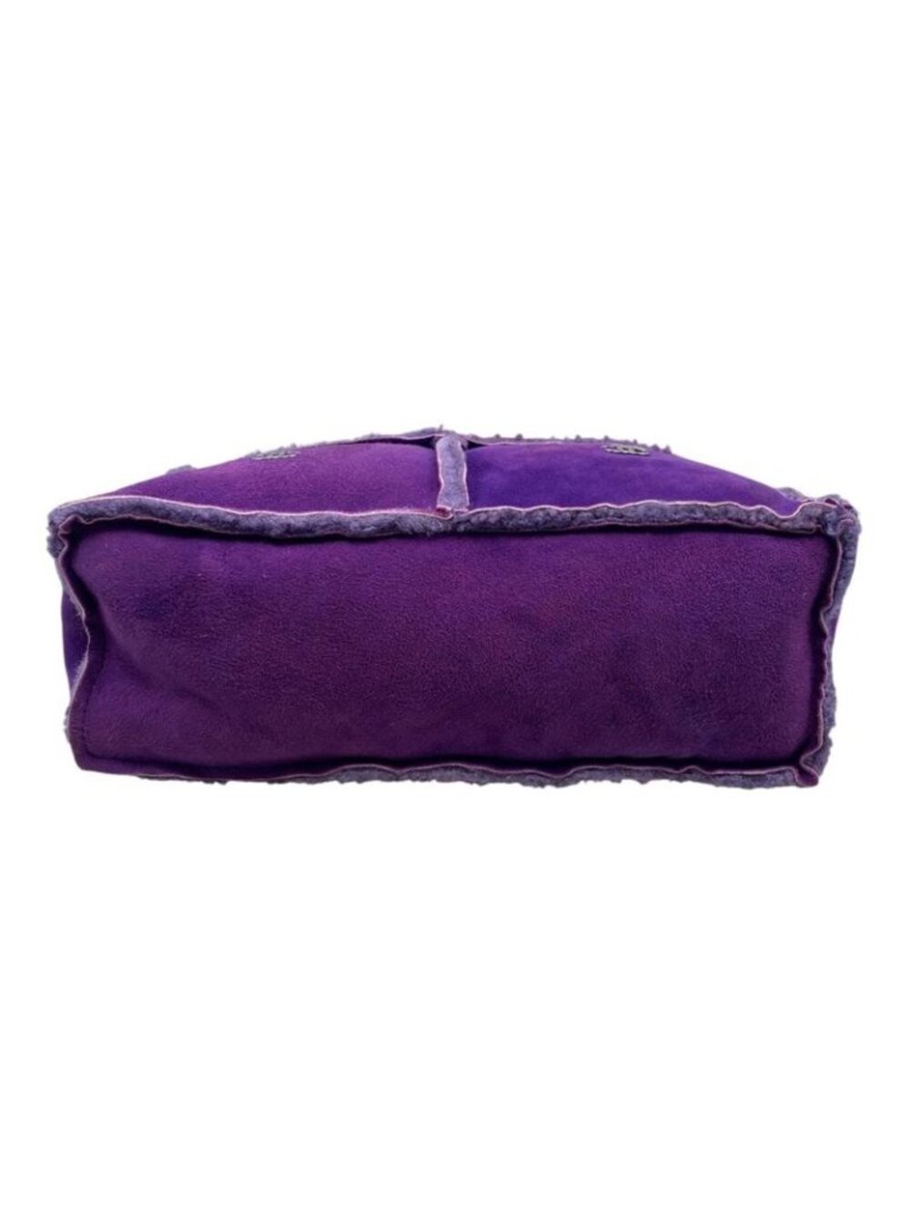 ★SOLD★ Chanel Shoulder Bag Mouton Suede CC Logo Purple Silver - Picture 5 of 16